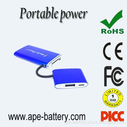 Li-polymer battery mobile power bank 5V/1A charge for cellphone